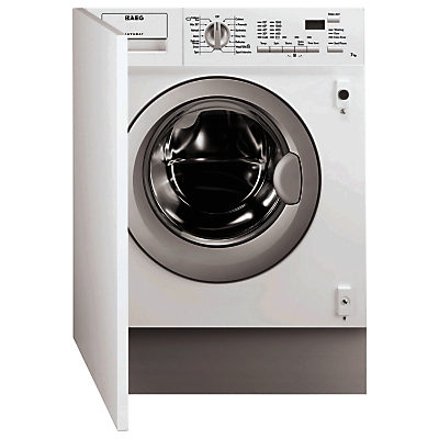 AEG L61271BI Built-In Integrated Washing Machine, 7kg Load, A++ Energy Rating, 1200rpm Spin, White AEG L61271BI Built-In Integrated Washing Machine, 7kg Load, A++ Energy Rating, 1200rpm Spin, White